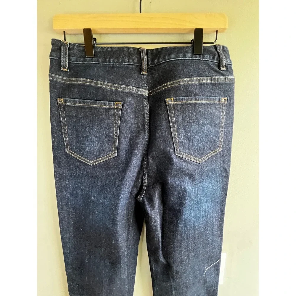 Sene Custom Women's Dark Wash Denim High Rise Slim Fit Jeans Casual Style 30